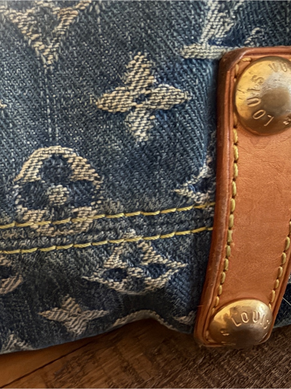 Vintage Louis Vuitton Denim Baggy GM Blue - Picture 7 of 16